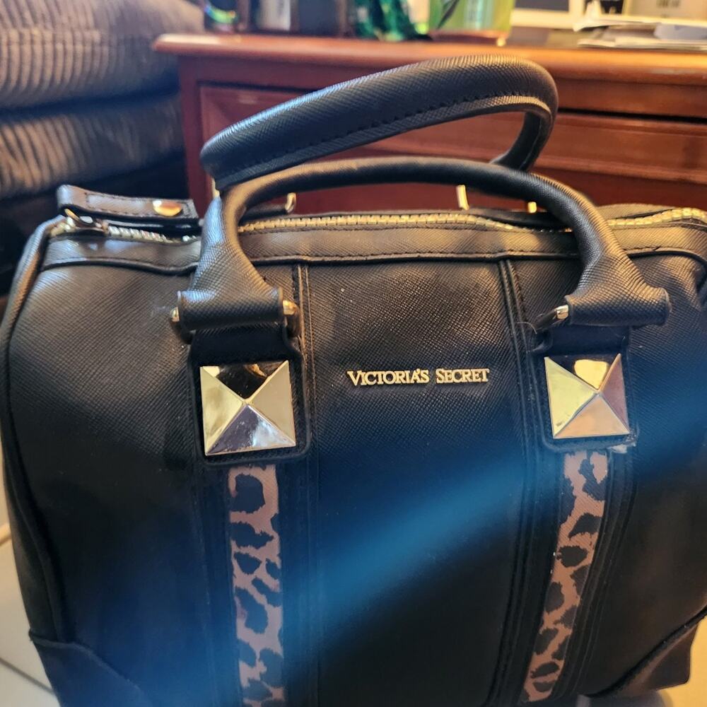 Victoria's Secret black barrel purse